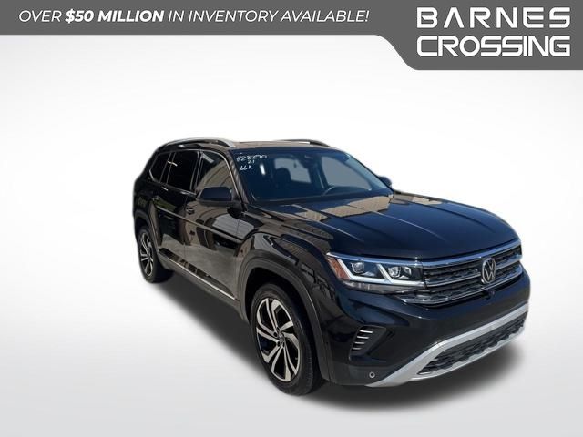 Deep Black 2021 Volkswagen Atlas V6 SEL Premium 4Motion SUV / Crossover All-Wheel Drive 8-Speed Automatic