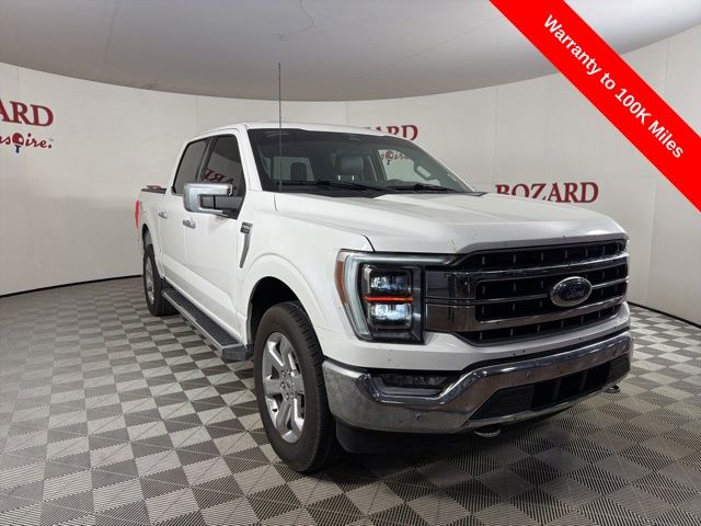 White Metallic 2023 Ford F-150 Lariat SuperCrew 4WD Pickup Truck Four-Wheel Drive Automatic