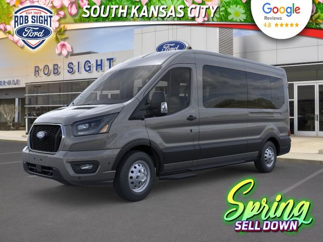 Carbonized Gray Metallic 2026 Ford Transit Passenger 350 XLT Medium Roof LB AWD Van All-Wheel Drive