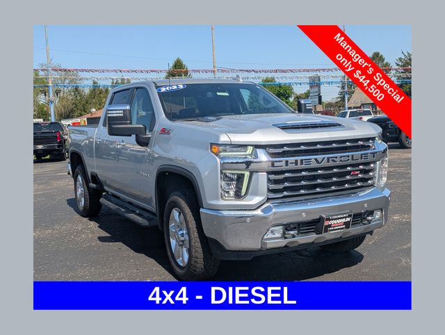 Silver Ice Metallic 2023 Chevrolet Silverado 3500HD LTZ Crew Cab 4WD Pickup Truck Four-Wheel Drive Automatic