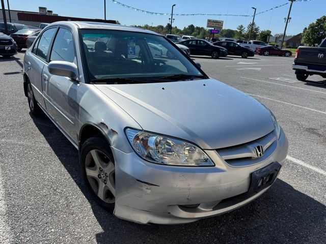 Silver 2005 Honda Civic EX Sedan Front-Wheel Drive Automatic