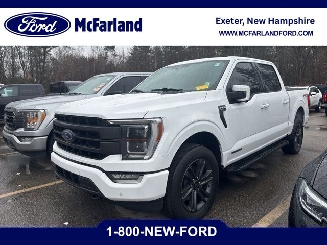 Oxford White 2023 Ford F-150 Lariat SuperCrew 4WD Pickup Truck Four-Wheel Drive Automatic