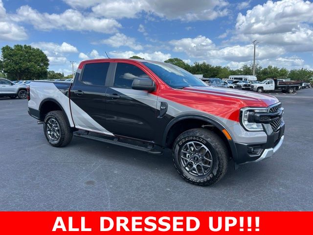 Chili Pepper Red 2024 Ford Ranger XLT SuperCrew 4WD Pickup Truck Four-Wheel Drive Automatic