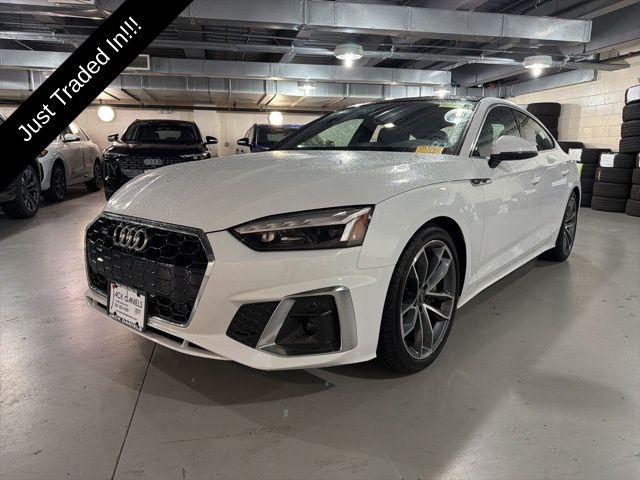 Glacier White 2023 Audi A5 Sportback quattro Premium Plus S Line 45 TFSI AWD Sedan All-Wheel Drive 7-Speed Automatic