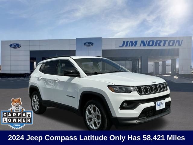 Bright White Clearcoat 2024 Jeep Compass SUV / Crossover Four-Wheel Drive 8-Speed Automatic