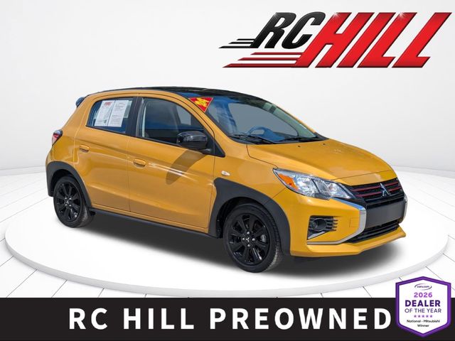 Sand Yellow w/Black Roof 2024 Mitsubishi Mirage Hatchback Front-Wheel Drive Continuously Variable Transmission