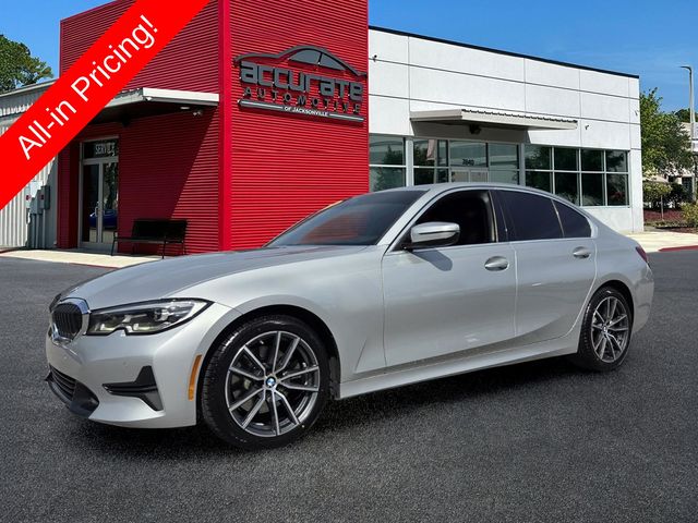 Glacier Silver Metallic 2019 BMW 3 Series Sedan Rear-Wheel Drive 8-Speed Automatic