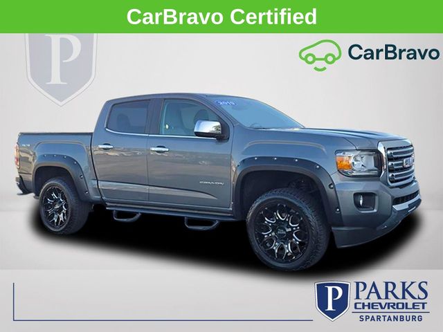 Gray (Steel Metallic) 2019 GMC Canyon Pickup Truck Four-Wheel Drive 8-Speed Automatic