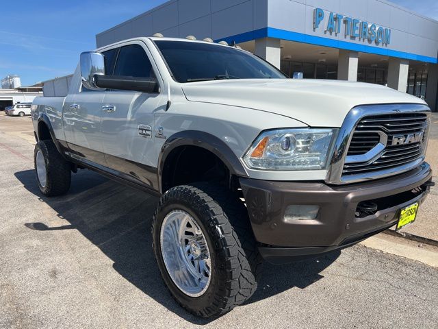Pearl White 2018 RAM 2500 Laramie Longhorn Mega Cab 4WD Pickup Truck Four-Wheel Drive 6-Speed Automatic