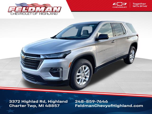 Silver Ice Metallic 2022 Chevrolet Traverse LS FWD SUV / Crossover Front-Wheel Drive 9-Speed Automatic