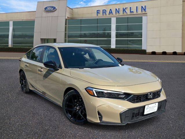 Sand Dune Pearl 2025 Honda Civic Hatchback Hatchback Front-Wheel Drive Continuously Variable Transmission
