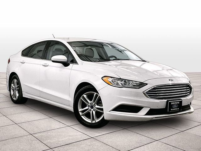 2018 Ford Fusion SE White at Klick Lewis Buick Chevrolet