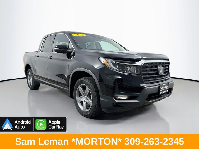 Crystal Black Pearl 2022 Honda Ridgeline Pickup Truck All-Wheel Drive 9-Speed Automatic