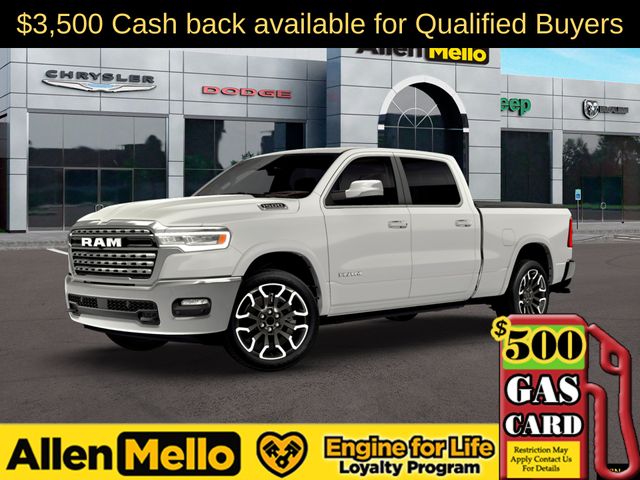 Bright White Clearcoat 2026 RAM 1500 Limited Crew Cab 4WD Pickup Truck Four-Wheel Drive 8-Speed Automatic