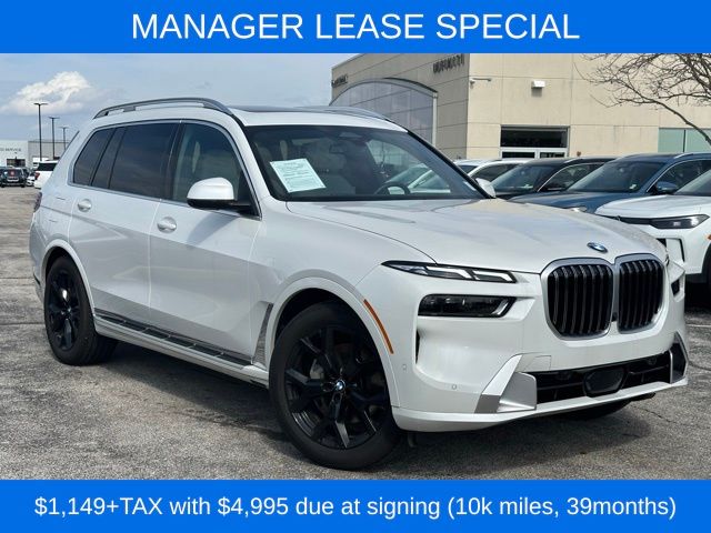 Mineral White Metallic 2025 BMW X7 xDrive40i AWD SUV / Crossover All-Wheel Drive 8-Speed Automatic