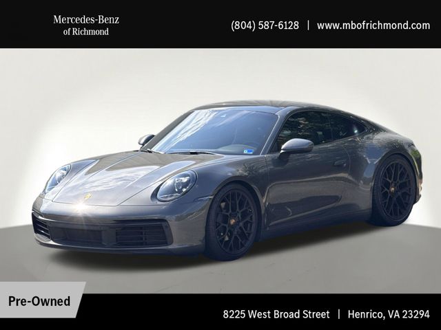 Gray (Agate Grey Metallic) 2020 Porsche 911 Coupe Rear-Wheel Drive 8-Speed Automatic