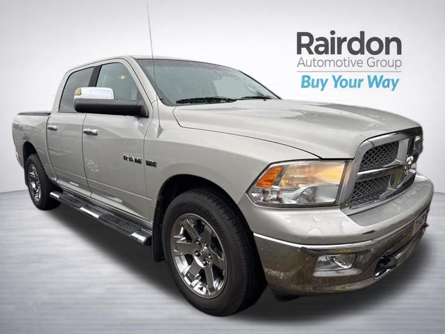Bright Silver Metallic Clearcoat 2010 Dodge RAM 1500 Laramie Crew Cab 4WD Pickup Truck Four-Wheel Drive 5-Speed Automatic