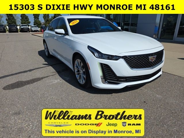 2023 Cadillac CT5 Premium Luxury - Summit White exterior view 3