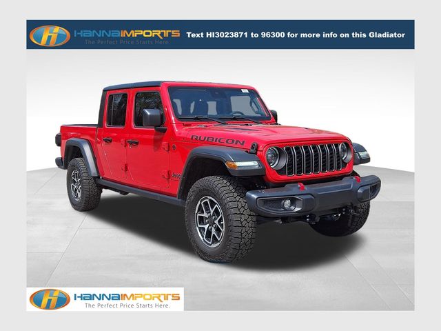 Firecracker Red Clearcoat 2024 Jeep Gladiator Rubicon Crew Cab 4WD Pickup Truck Four-Wheel Drive 8-Speed Automatic