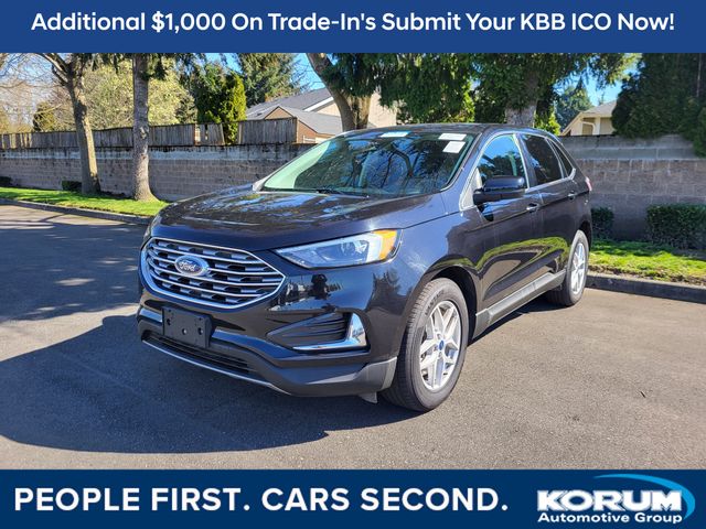 Agate Black Metallic 2022 Ford Edge SEL AWD SUV / Crossover All-Wheel Drive 8-Speed Automatic