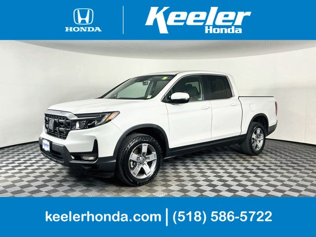 Platinum White Pearl 2025 Honda Ridgeline Pickup Truck All-Wheel Drive 9-Speed Automatic