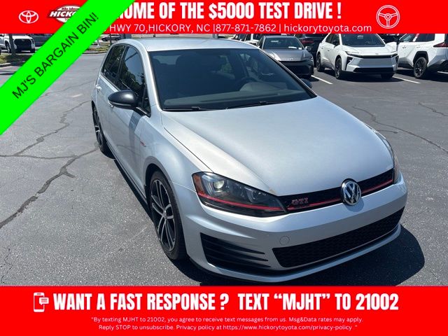 Reflex Silver Metallic 2017 Volkswagen Golf GTI Hatchback Front-Wheel Drive 6-Speed Manual