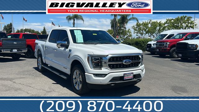 White Metallic 2021 Ford F-150 Pickup Truck Four-Wheel Drive Automatic