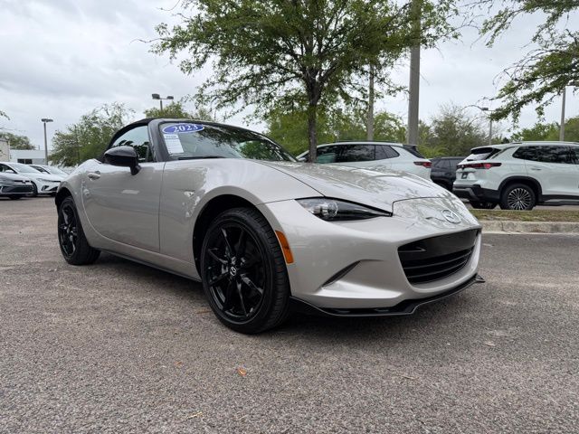 Gray (Platinum Quartz Metallic) 2023 Mazda MX-5 Miata Club RWD Convertible Rear-Wheel Drive 6-Speed Manual