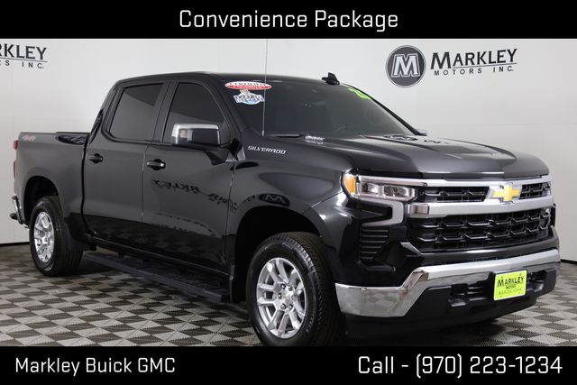 Black 2025 Chevrolet Silverado 1500 LT Crew Cab 4WD Pickup Truck Four-Wheel Drive 8-Speed Automatic