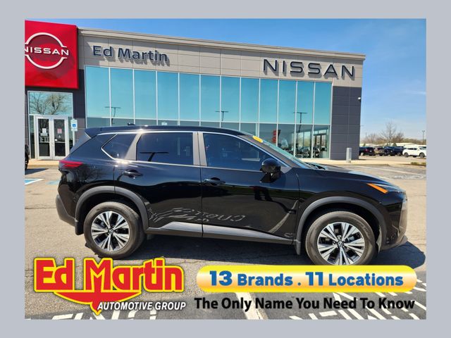 Super Black 2023 Nissan Rogue SV AWD SUV / Crossover All-Wheel Drive Continuously Variable Transmission