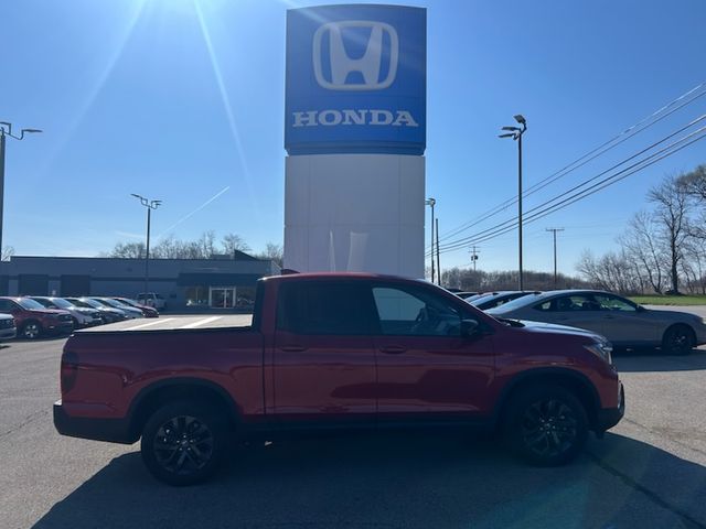 Radiant Red Metallic II 2025 Honda Ridgeline Sport AWD Pickup Truck All-Wheel Drive 9-Speed Automatic
