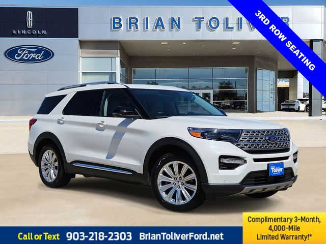 Star White Metallic Tri-Coat 2020 Ford Explorer Limited RWD SUV / Crossover Rear-Wheel Drive Automatic