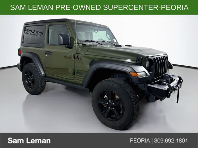 Sarge Green Clearcoat 2022 Jeep Wrangler SUV / Crossover Four-Wheel Drive 6-Speed Manual