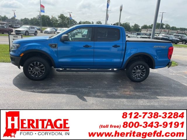 Blue 2021 Ford Ranger XLT SuperCrew 4WD Pickup Truck Four-Wheel Drive Automatic