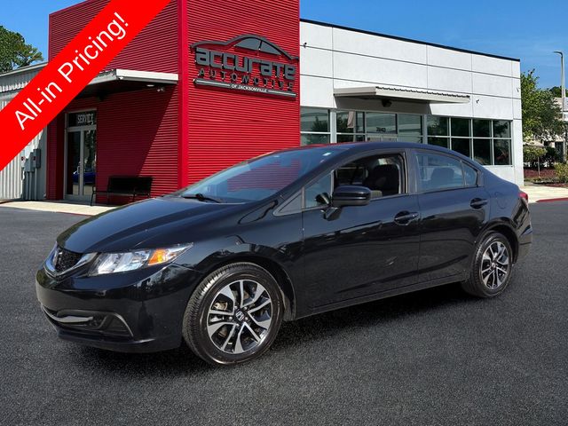 Crystal Black Pearl 2015 Honda Civic Sedan Front-Wheel Drive Continuously Variable Transmission