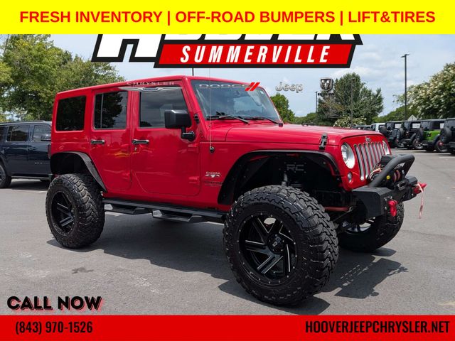 Firecracker Red Clearcoat 2018 Jeep Wrangler JK Unlimited Sahara 4WD SUV / Crossover Four-Wheel Drive 5-Speed Automatic