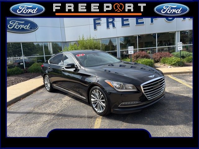 Caspian Black 2016 Hyundai Genesis Sedan 8-Speed Automatic