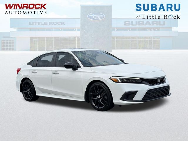 Platinum White Pearl 2024 Honda Civic Sedan Front-Wheel Drive 6-Speed Manual