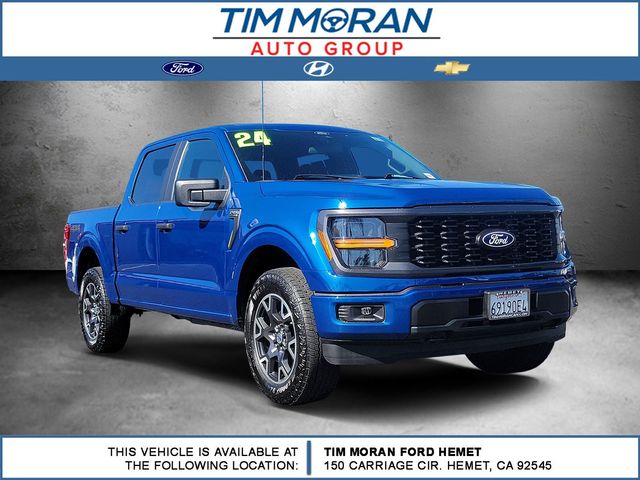 Blue Metallic 2024 Ford F-150 Pickup Truck Four-Wheel Drive Automatic