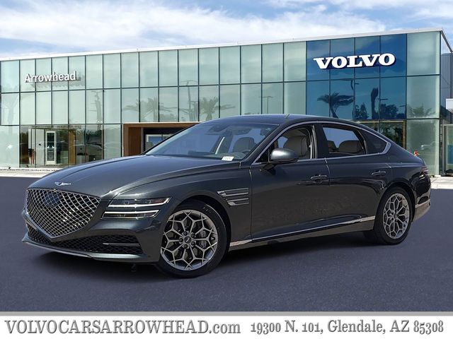 Black / Forest Green 2021 Genesis G80 Sedan Rear-Wheel Drive 8-Speed Automatic