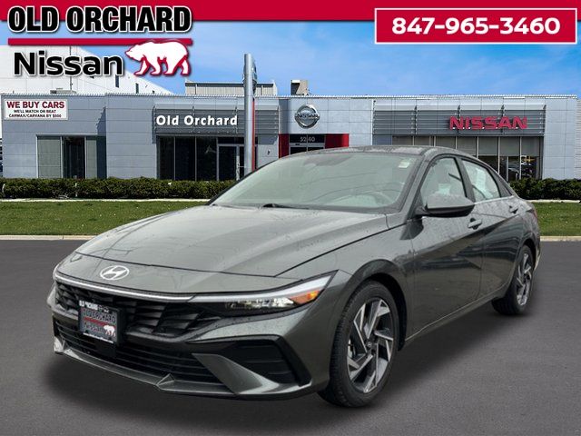 Amazon Gray 2025 Hyundai Elantra SEL Convenience FWD Sedan Front-Wheel Drive Continuously Variable Transmission