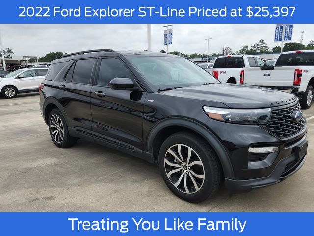 Black Metallic 2022 Ford Explorer SUV / Crossover Rear-Wheel Drive Automatic