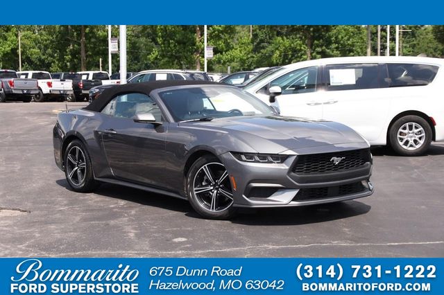 Gray Metallic 2024 Ford Mustang Convertible Rear-Wheel Drive Automatic