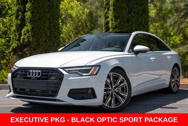 Glacier White 2023 Audi A6 Sedan All-Wheel Drive 7-Speed Automatic