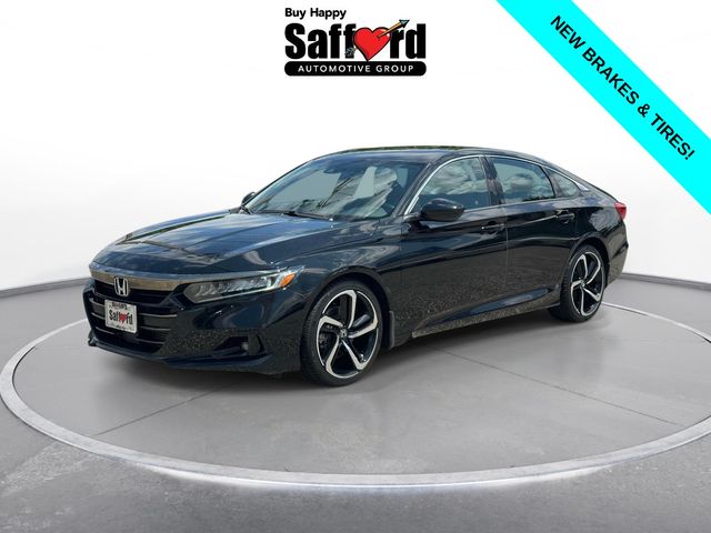 Black 2021 Honda Accord Sedan Front-Wheel Drive Continuously Variable Transmission