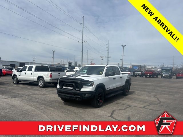 Bright White Clearcoat 2023 RAM 1500 Rebel Crew Cab 4WD Pickup Truck Four-Wheel Drive 8-Speed Automatic