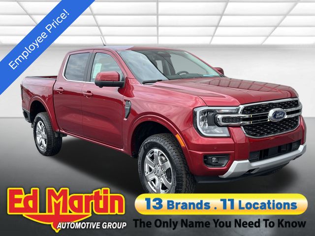 Ruby Red Metallic 2026 Ford Ranger Lariat SuperCrew 4WD Pickup Truck Four-Wheel Drive Automatic