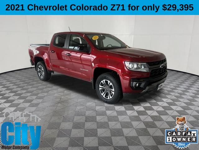 Cherry Red Tintcoat 2021 Chevrolet Colorado Pickup Truck Four-Wheel Drive 8-Speed Automatic