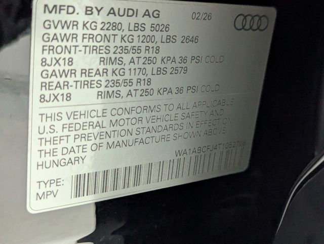 used 2026 Audi Q3 car, priced at $44,781