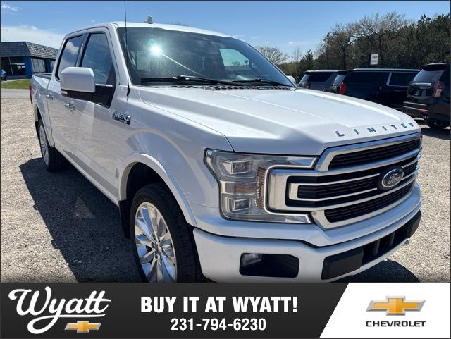 White 2019 Ford F-150 Limited SuperCrew 4WD Pickup Truck Four-Wheel Drive Automatic